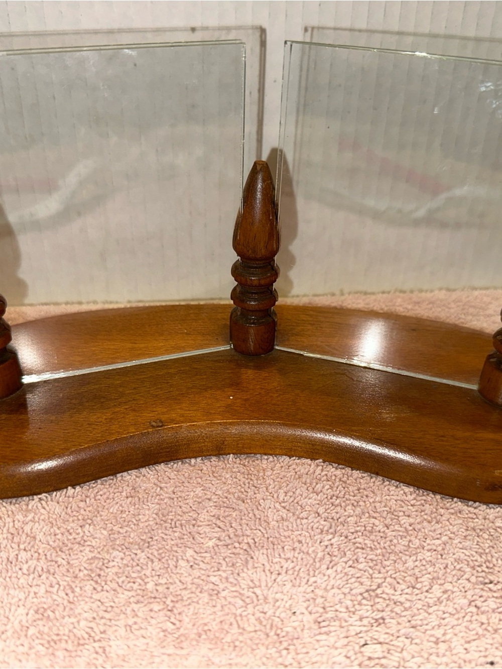 Vintage Wooden Glass Picture holder - Warm Brown
